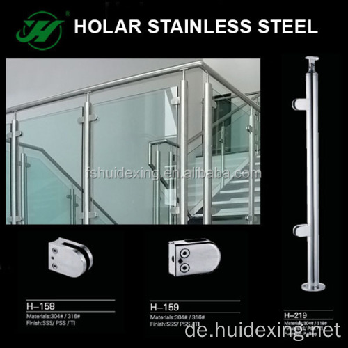 Holar Edelstahl rahmenlose Treppe Glasgeländerpreise